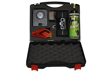 POD ETRACK Emergency Tire Repair and Air Compressor Kit - Free Shipping!