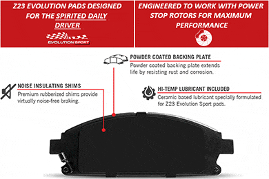 Power Stop Z23 Brake Pads - PowerStop Evolution Pads