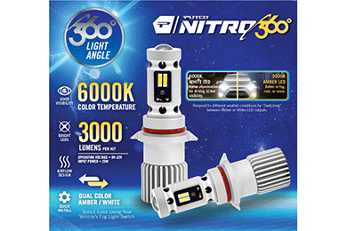 Putco Nitro 360 Fog Light Bulbs - High Output LED Fog Lights - 360 Degree Lamp Angle