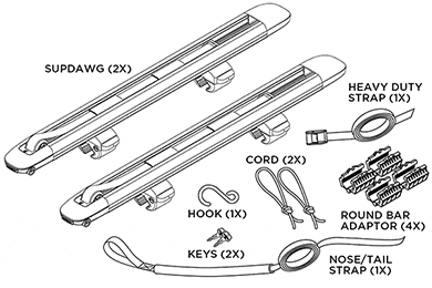 Yakima SUPDawg Paddleboard Rack - Yakima SUP Dawg Carrier