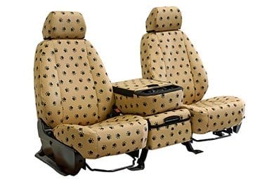 CalTrend Paw Print Seat Covers for Cars, Trucks & SUVs -  Custom Dog Seat Covers for Bench Seats & Bucket