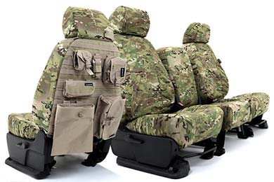 SKANDA Multi Cam Camo Seat Covers from Coverking- Tactical Ballistic Seat Cover - Best Price on Camouflage Molle Seat Covers