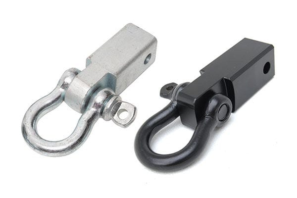 Smittybilt Receiver Hitch D-Rings - 2&quot; D Rings - Black Powder & Zinc Coating