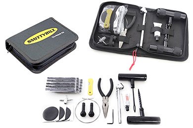 Smittybilt Tire Repair Kit - Plugs, Patches, Stems & Gauge