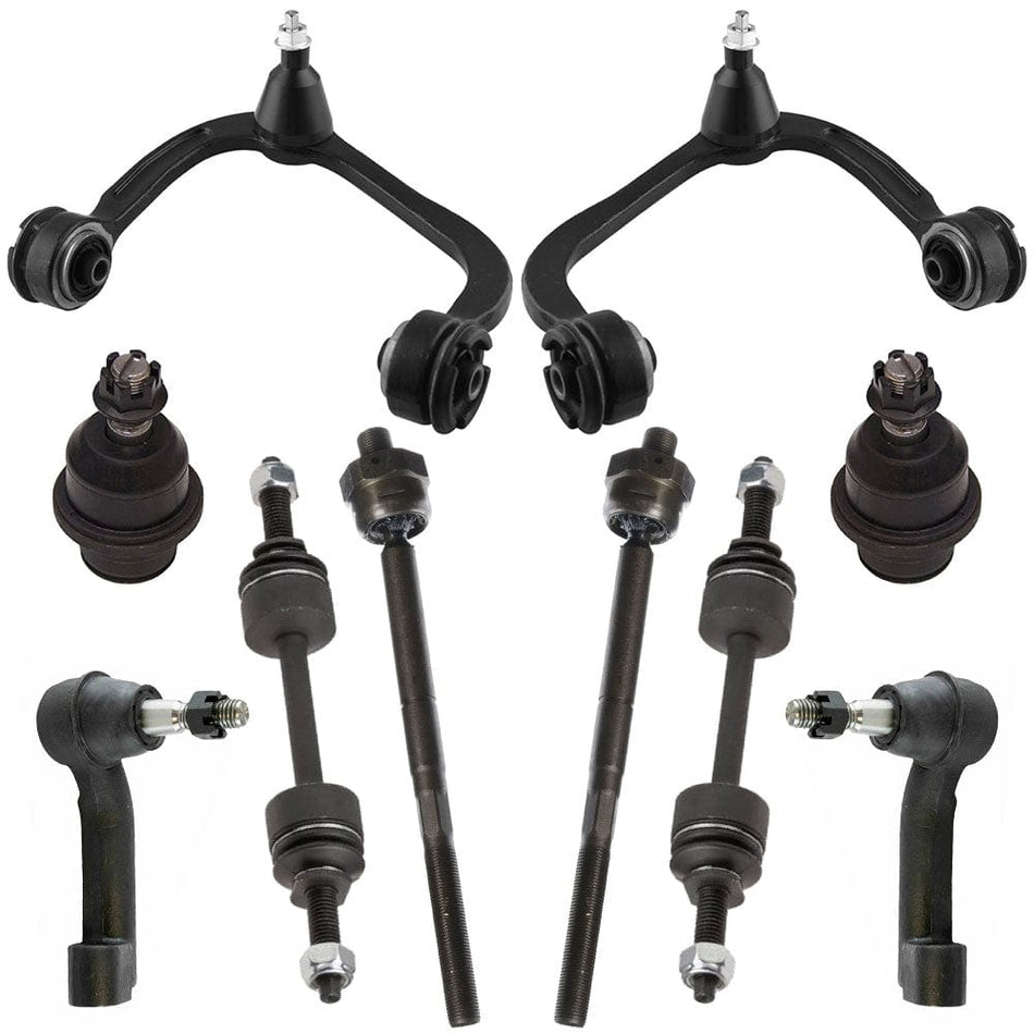 Front Control Arms Tie Rod Ends Kit for 2009 2010 2011 - 2014 Ford F-150 4WD