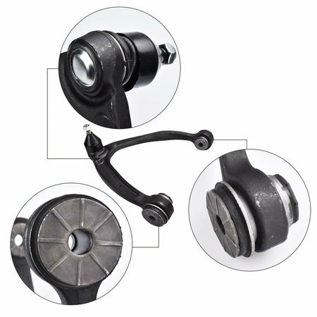 Front Upper Suspension Control Arm Ball Joint Sway Bar, 2007-2014 Cadillac Chevrolet GMC Inner Outer Tie Rod Ends Links with Steel Lower Control Arms