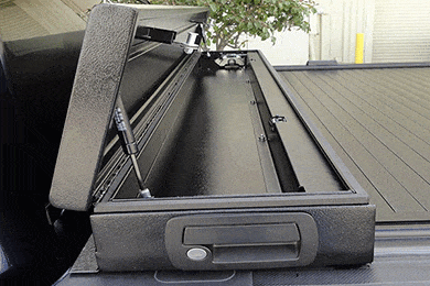 Truck Covers USA American Work Toolbox Tonneau Cover - Tool Box Truck Bed Cover