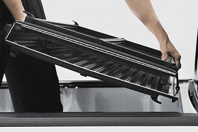 Lomax Professional Series Tri-Fold Tonneau Cover - Folding Truck Bed Cover