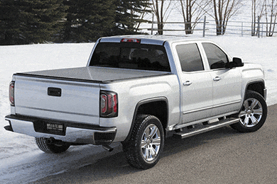 Lomax Professional Series Tri-Fold Tonneau Cover - Folding Truck Bed Cover