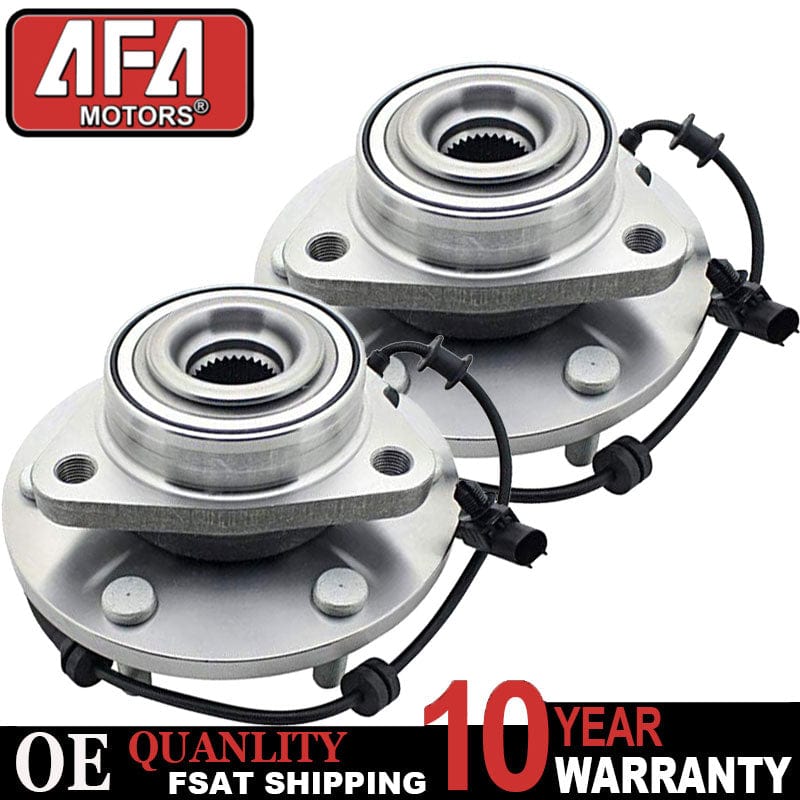 AWD Front Wheel Hub & Bearing Assembly Pair For 2012 - 2015 Nissan Titan Armada