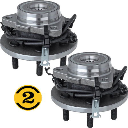 Front Wheel Bearing Fit 1997-2004 Dodge Dakota,1998-2003 Dodge Durango Wheel Hub (2 Pack) w/ABS, 6 Lugs, 4WD,515008 515009