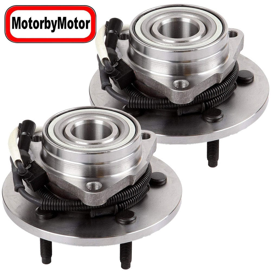 Front Wheel Bearing Fit 1998-2000 Lincoln Navigator, 1997-2000 Ford Expedition Wheel Hub 5 Lugs, 4WD w/ABS, 515004 (2 Pack)