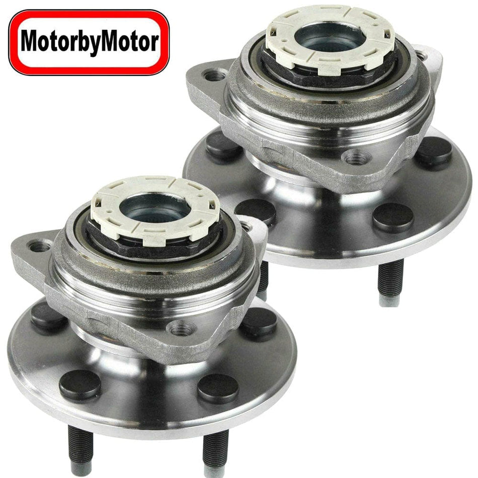Front Wheel Bearing Fit 1998-2000 Mazda B3000 B4000, Ford Ranger Wheel Hub 5 Lugs 4WD, w/Rear ABS, 515026 (2 Pack)