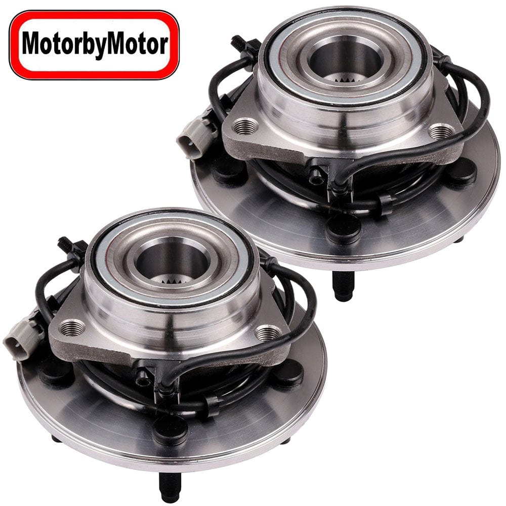 Front Wheel Bearing Fit 2000 2001 Dodge Ram 1500 Pickup Wheel Hub w/ABS, 5 Lugs, 4WD 515039 (2 Pack)