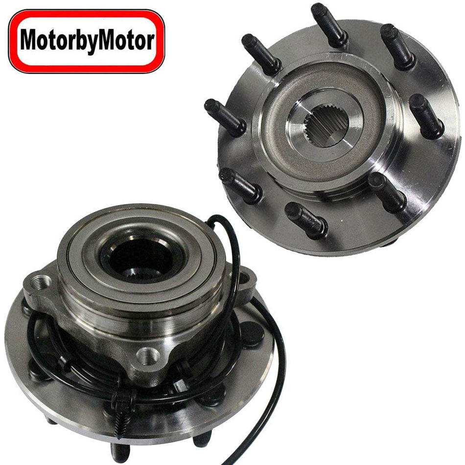 Front Wheel Bearing Fit 2000-2002 Dodge Ram 3500 Ram 2500 Pickup Wheel Hub 8 Lugs, 4WD w/ABS,515063 (2 Pack)