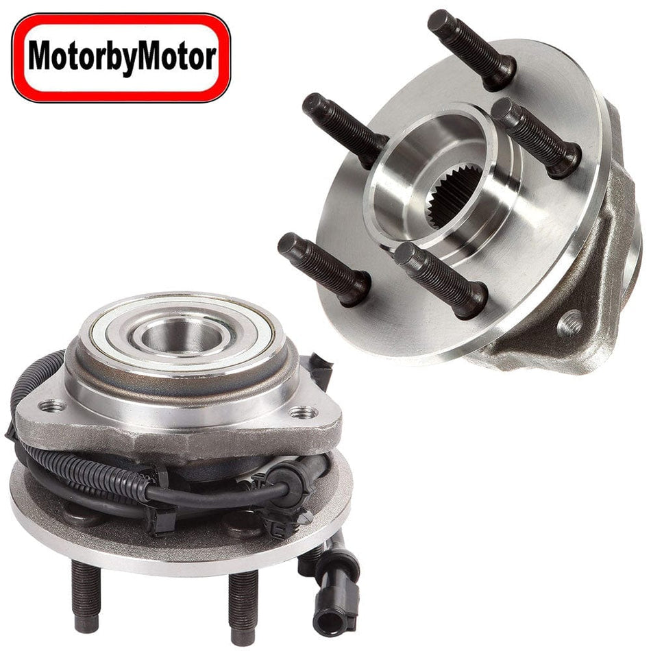 Front Wheel Bearing Fit 2000-2002 Ford Ranger, 2001 2002 Mazda B3000, 2000-2002 Mazda B4000 Wheel Hub w/ABS 5 Lugs, 4WD,515013 (2 PACK)