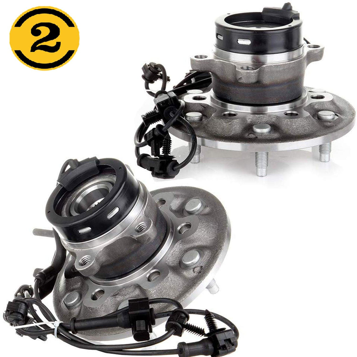 Front Wheel Bearing Fit 2004-2008 Chevrolet Colorado, GMC Canyon, 2006-2008 Isuzu I-350, I-370 Wheel Hub 6 Lugs, 4WD-515110 515111(2 Pack)