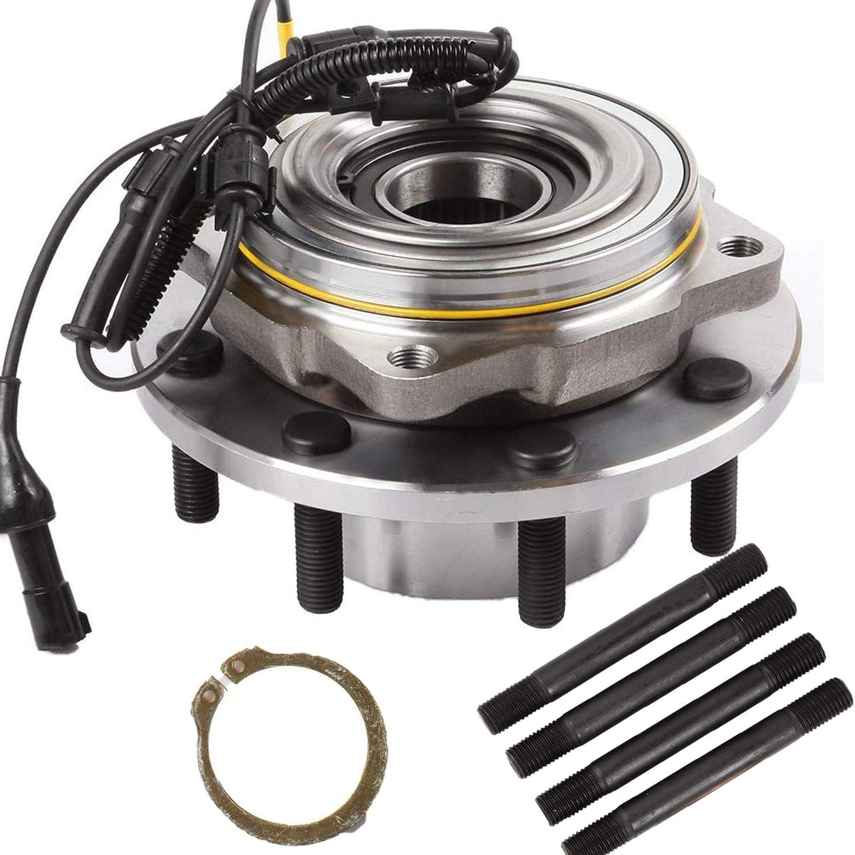Front Wheel Bearing Fit 2005-2010 Ford F-350 Super Duty, 2005-2009 Ford F-250 Super Duty Wheel Hub 8 Lugs, 4WD,w/ABS, 515082 (2 Pk)
