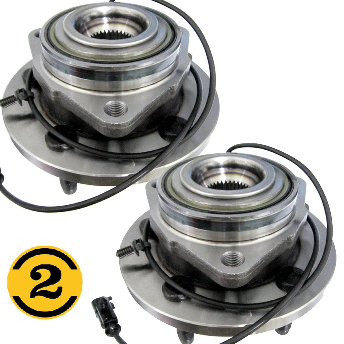 Front Wheel Bearing Fit 2006-2009 Dodge Durango, 2007-2009 Chrysler Aspen Wheel Hub w/ABS 5 Lugs, 513271 (2 Pack)
