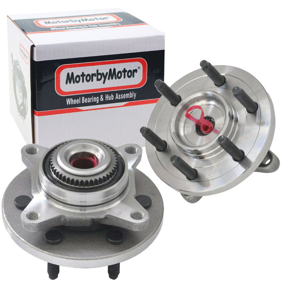 Front Wheel Bearing Fit 2007-2010 Ford Expedition, Lincoln Navigator Wheel Hub 6 Lugs w/ABS, 4WD 515095 (2 PACK)