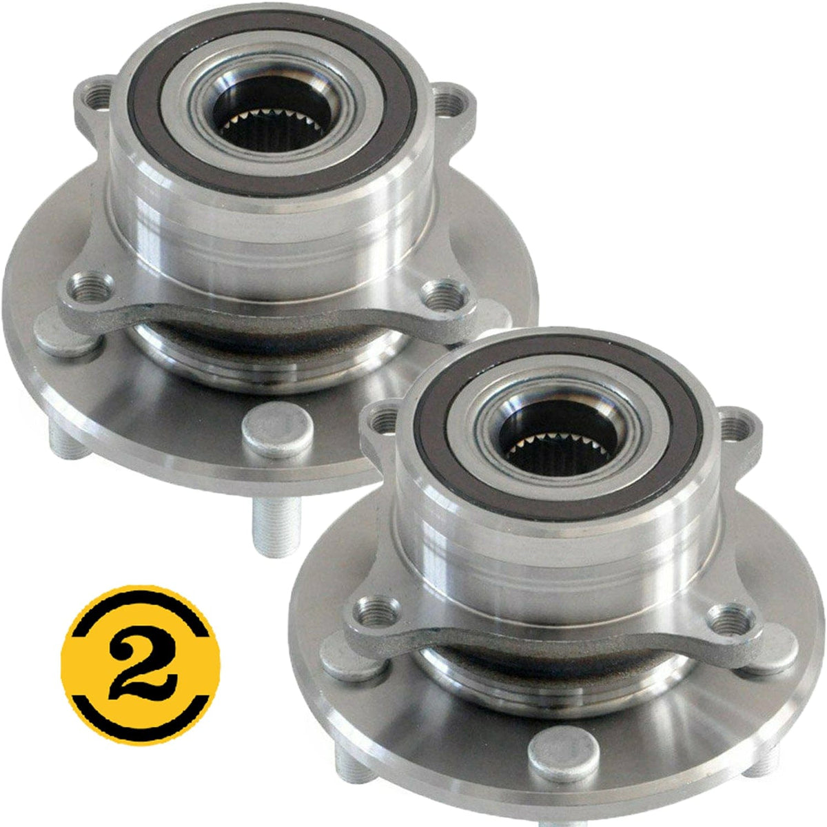 Front Wheel Bearing Fit 2007-2013 Acura MDX ZDX, 2009-2015 Honda Pilot Wheel Hub 5-Lug, 513267 (2 Pack)