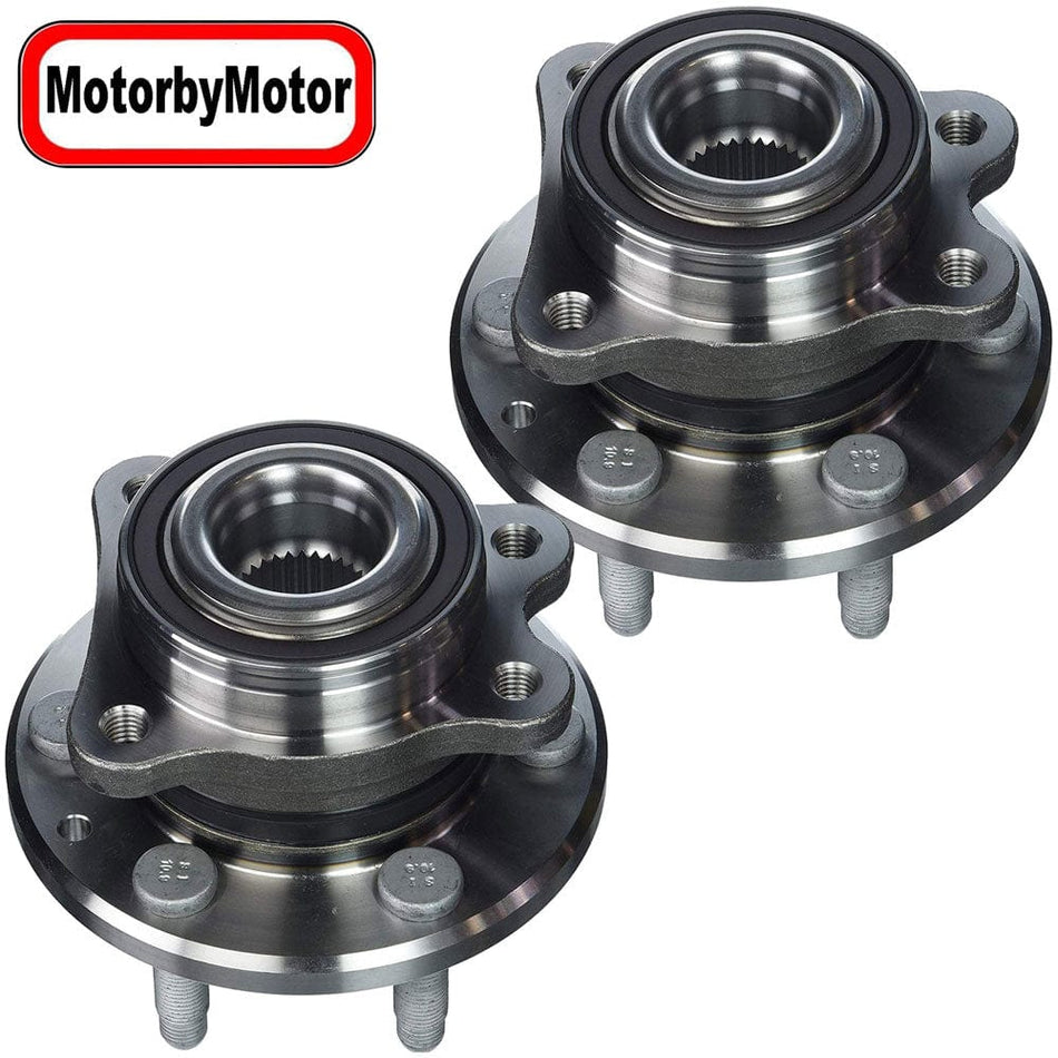 Front Wheel Bearing Fit 2015-2019 GMC Canyon, Chevrolet Colorado Wheel Hub 6 Lugs, 4WD, 515167 (2 Pack)