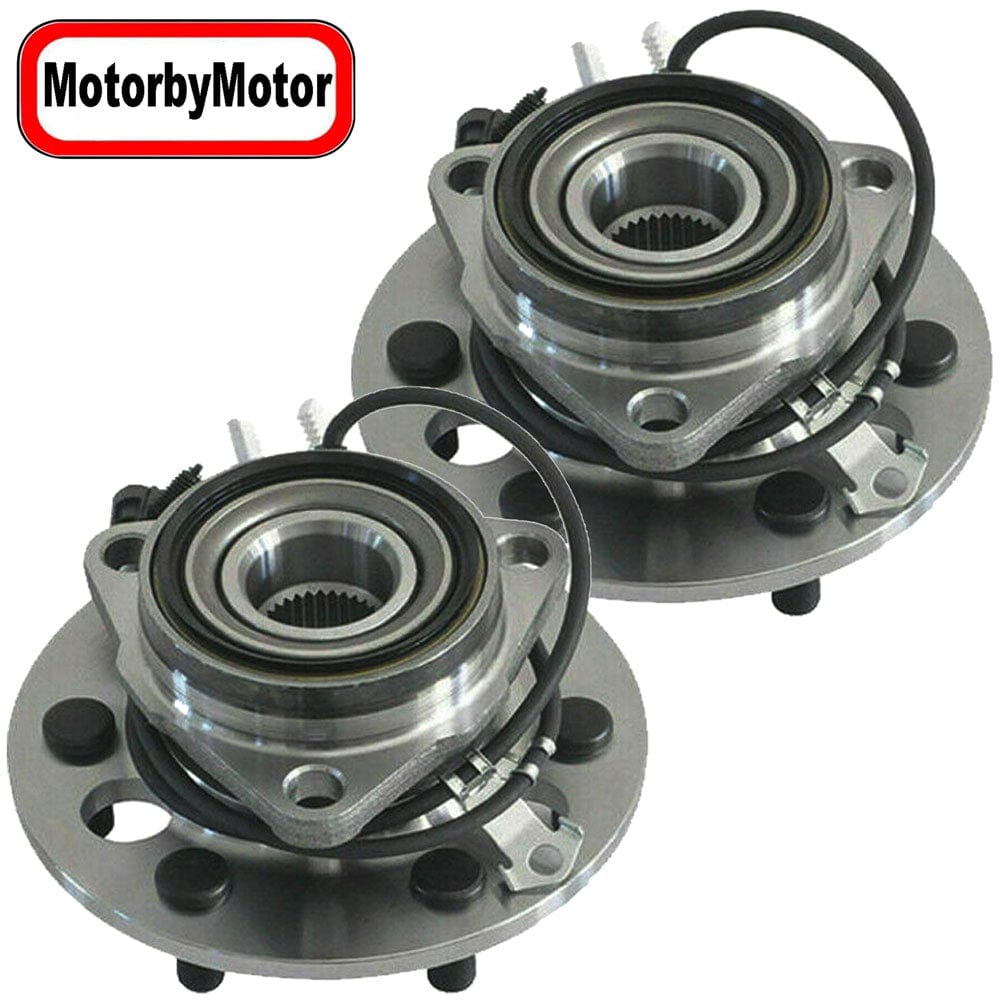 Front Wheel Bearing Fit Cadillac Escalade,Chevrolet K1500 K2500 Suburban, Tahoe, GMC K1500 K2500 Suburban, Wheel Hub w/ABS 6 Lugs, 4WD-515024 (2 Pack)