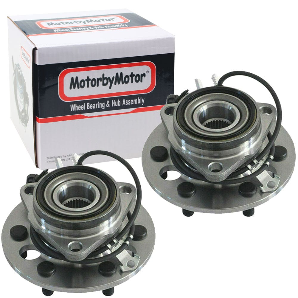 Front Wheel Bearing Fit Cadillac Escalade,Chevrolet K1500 K2500 Suburban, Tahoe, GMC K1500 K2500 Suburban, Wheel Hub w/ABS 6 Lugs, 4WD-515024 (2 Pack)