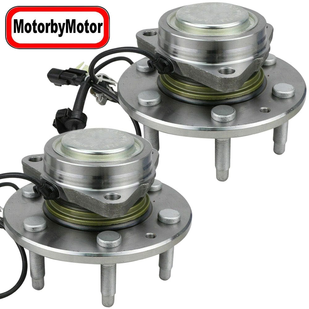 Front Wheel Bearing Fit Cadillac Escalade, Chevrolet Silverado 1500 Suburban, GMC Sierra 1500 Yukon Wheel Hub 6 Lugs, w/ABS,2WD), 515159 (2 Pack)