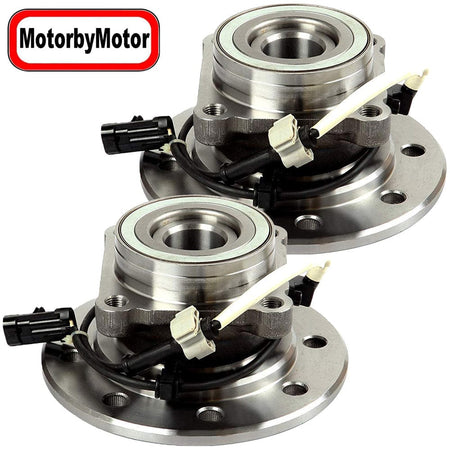 Front Wheel Bearing Fit Chevrolet K1500 K2500 K3500 Pickup Suburban, GMC K1500 K2500 K3500 Pickup Suburban Wheel Hub w/ABS 8 Lugs 4WD, 515041 (2 Pack)