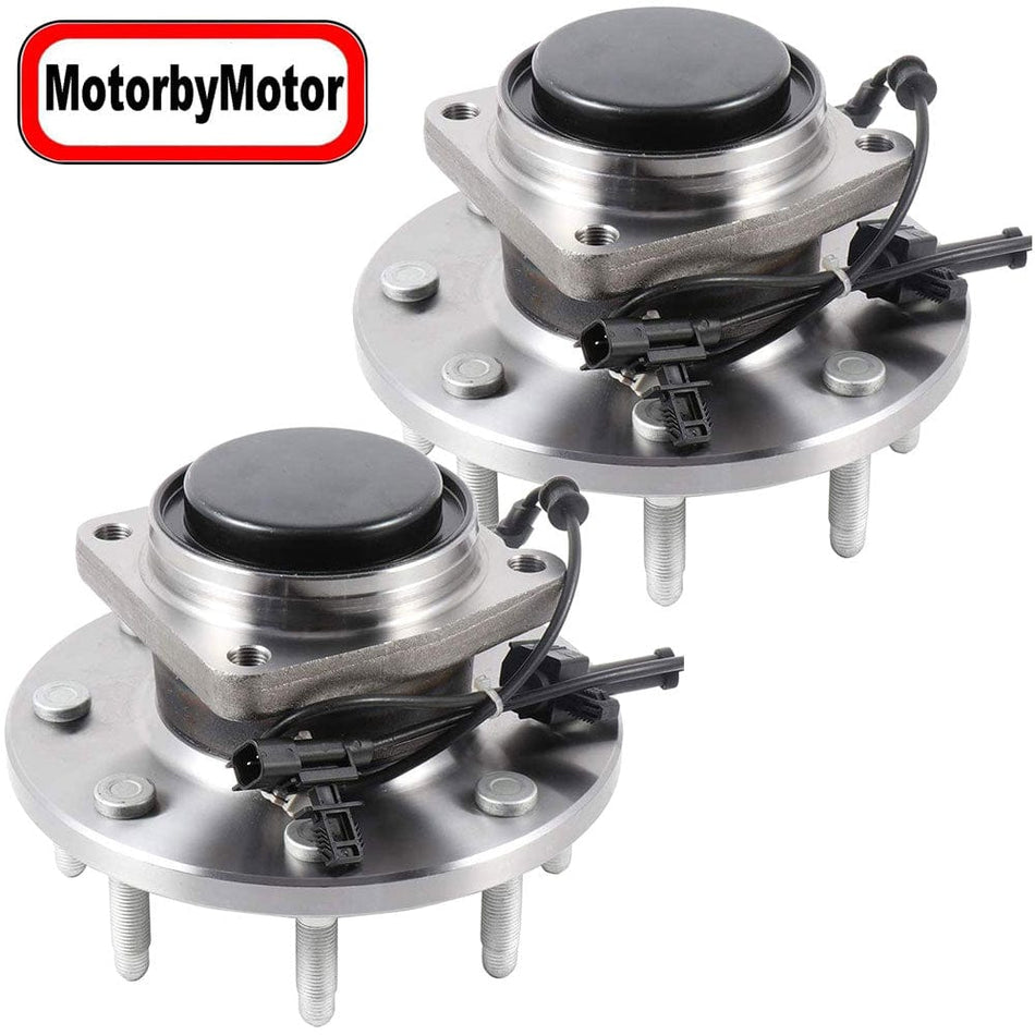 Front Wheel Bearing Fit Chevrolet Silverado 2500 3500, GMC Sierra 2500 3500 2011-2019 Wheel Hub w/ABS 8 Lugs, 2WD RWD, 515146 (2 Pack)