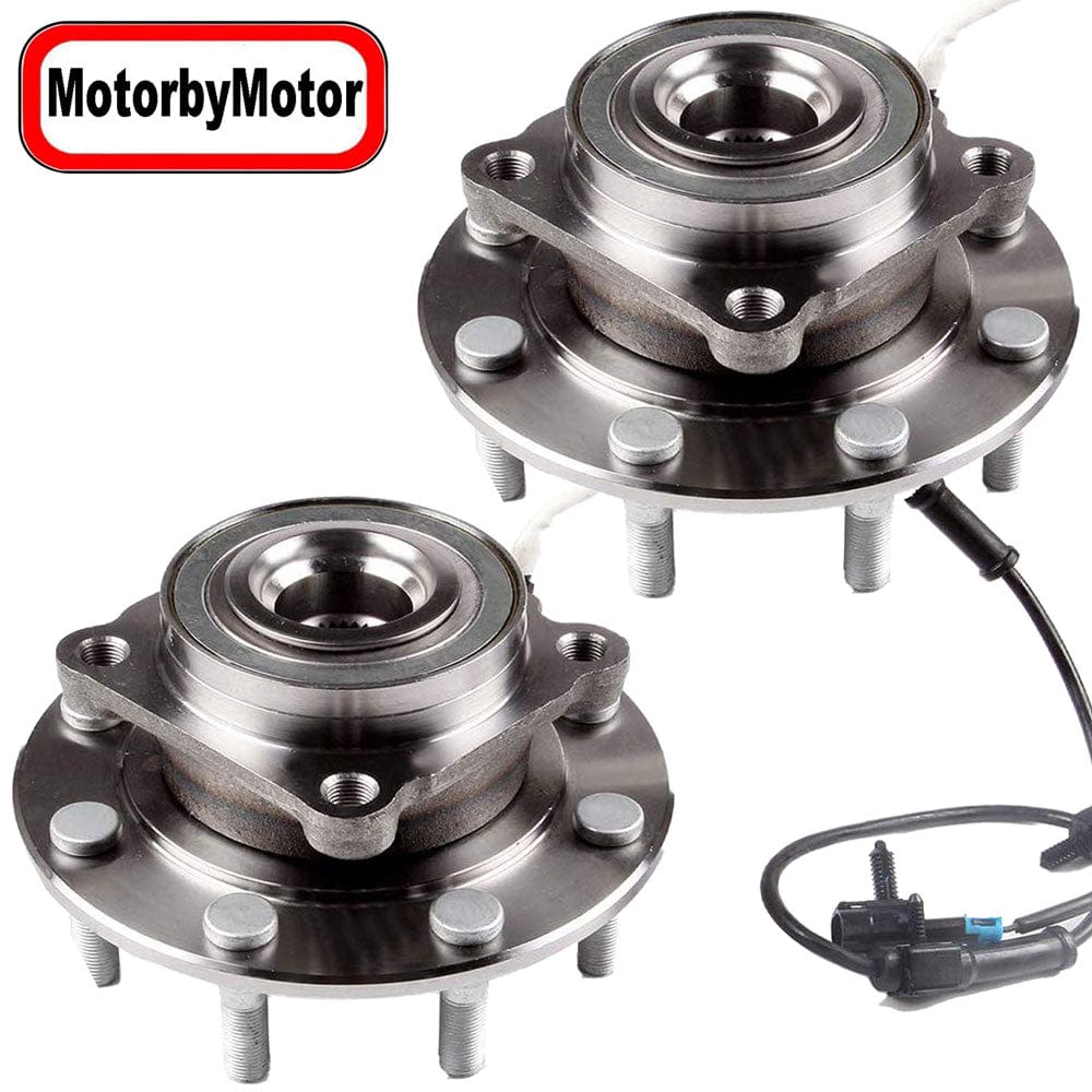 Front Wheel Bearing Fit Chevrolet Silverado 3500 Classic GMC Sierra, Chevrolet Silverado 3500 GMC Sierra Wheel Hub 8 Lugs 4WD, w/ABS-515088 (2 Pack)