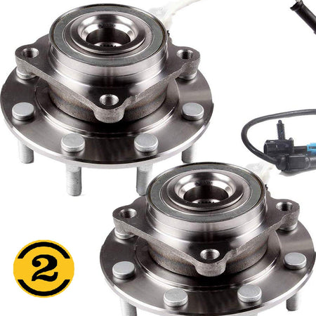 Front Wheel Bearing Fit Chevrolet Silverado 3500 Classic GMC Sierra, Chevrolet Silverado 3500 GMC Sierra Wheel Hub 8 Lugs 4WD, w/ABS-515088 (2 Pack)
