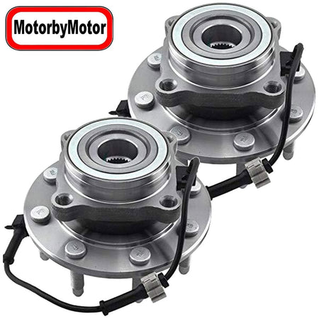 Front Wheel Bearing Fit Chevy Silverado Avalanche Suburban GMC Sierra Yukon XL Hummer H2 1500 2500 3500 Wheel Hub w/ABS, 8 Lugs, 4WD-515058 (2 Pack)