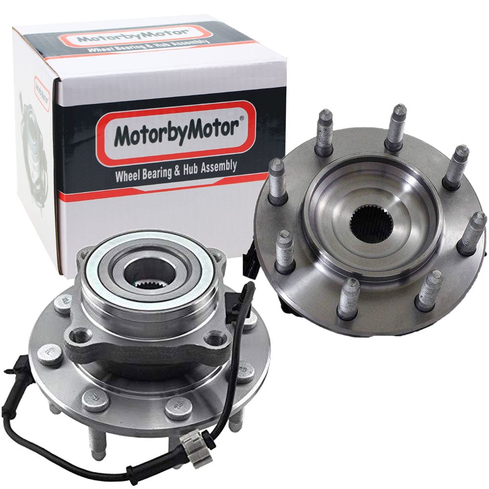 Front Wheel Bearing Fit Chevy Silverado Avalanche Suburban GMC Sierra Yukon XL Hummer H2 1500 2500 3500 Wheel Hub w/ABS, 8 Lugs, 4WD-515058 (2 Pack)