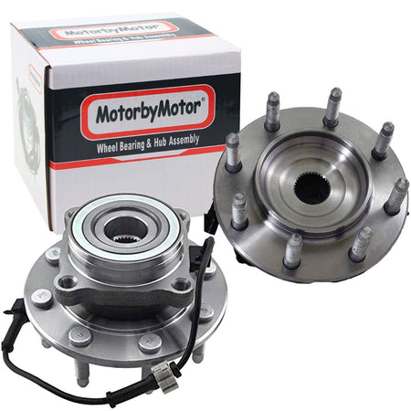 Front Wheel Bearing Fit Chevy Silverado Avalanche Suburban GMC Sierra Yukon XL Hummer H2 1500 2500 3500 Wheel Hub w/ABS, 8 Lugs, 4WD-515058 (2 Pack)