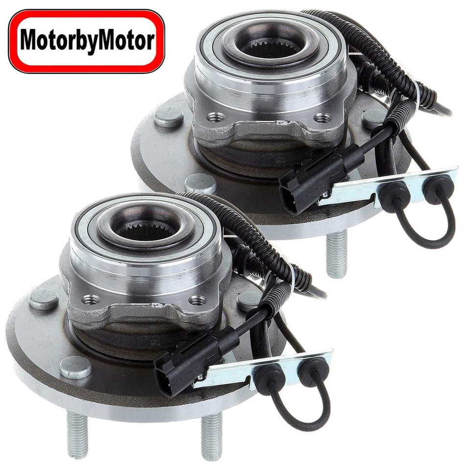 Front Wheel Bearing Fit Chrysler Town & Country, Dodge Grand Caravan, Ram C/V, Volkswagen Routan Wheel Hub w/ABS 5 Lugs, 513273 (2 Pack)