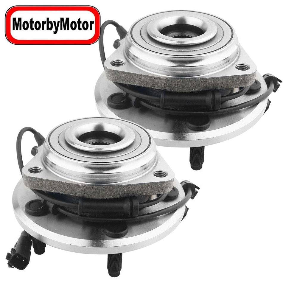 Front Wheel Bearing Hub Assembly Fit 2007 2008 2009 2010 Jeep Wrangler Hub Bearing(2 Pack)-5 Lugs w/ABS, 2WD 4WD, Replace 513272