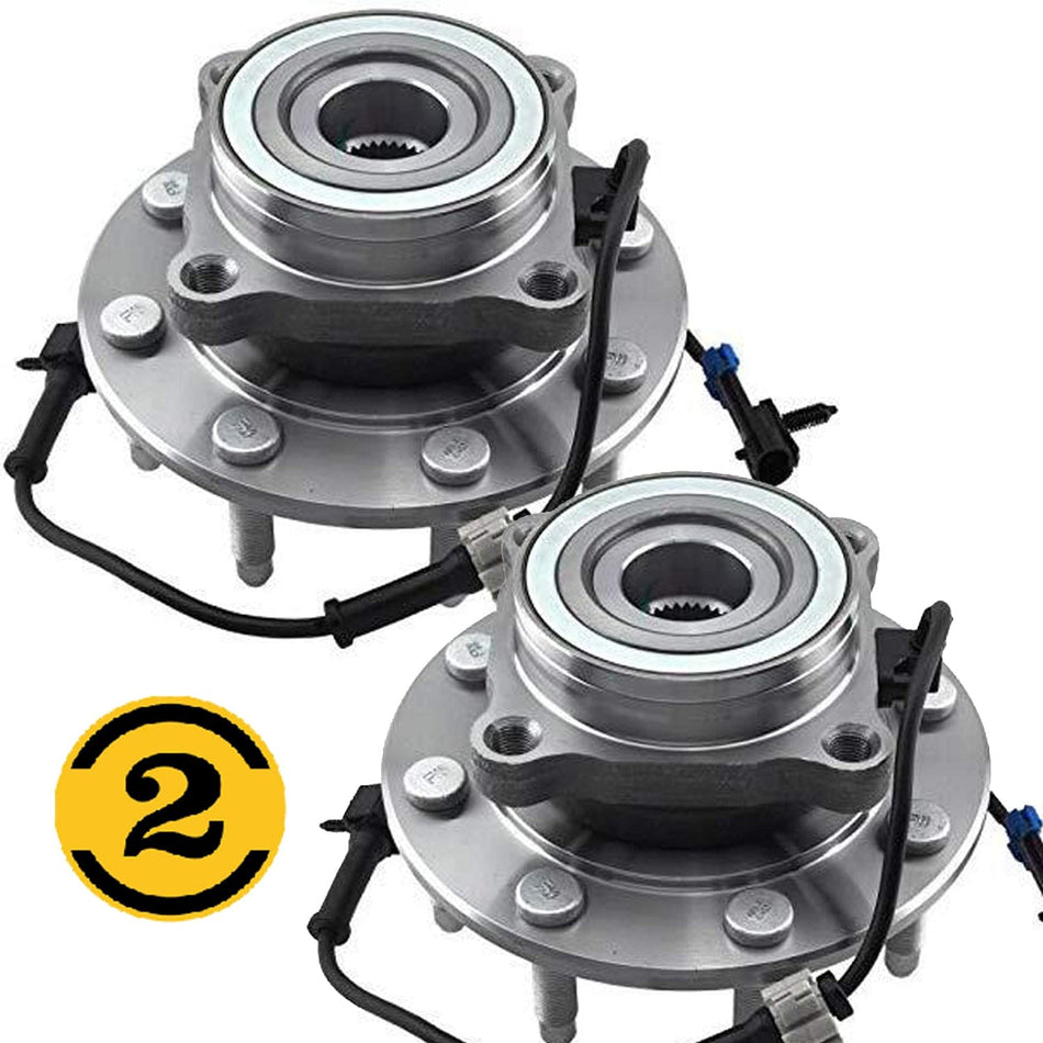Front Wheel Hub 515058 Pair For GMC Sierra 1500 2500 HD Chevy Silverado 4WD 4X4