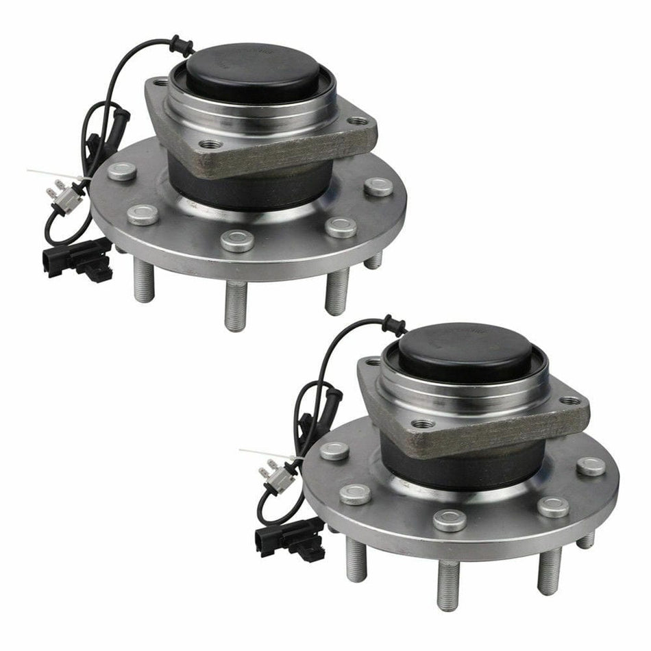 Front Wheel Hub Bearing Assemblies For 11-16 Silverado 2500HD 3500HD RWD 2pcs