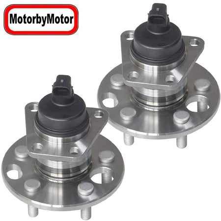 MotorbyMotor 512001 Rear Wheel Bearing & Hub Assembly Fits for Chevy Beretta/Cavalier/Corsica, Oldsmobile Achieva, Buick Skylark, Pontiac Grand AM/Sunbird/Sunfire [5 Lugs, w/ABS] - 2 PACK