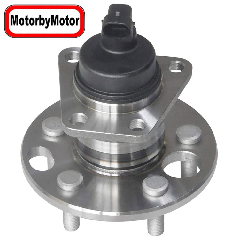 MotorbyMotor 512001 Rear Wheel Bearing & Hub Assembly Fits for Chevy Beretta/Cavalier/Corsica, Oldsmobile Achieva, Buick Skylark, Pontiac Grand AM/Sunbird/Sunfire [5 Lugs, w/ABS]