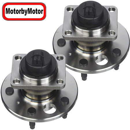 MotorbyMotor 512152 Rear Wheel Bearing & Hub Assembly 2004-2005 Chevy Classic, 2001-2003 Chevy Malibu, 1999-2004 Oldsmobile Alero, 1999-2005 Pontiac Grand Am Wheel Hub (5 Lug, w/ABS) - 2 PACK