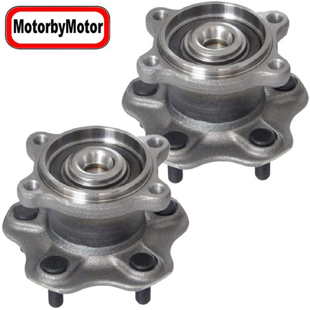 MotorbyMotor 512201 Rear Wheel Bearing Hub Assembly Fit for 2002-2006 Nissan Altima, 2004-2008 Nissan Maxima, 2004-2009 Nissan Quest Wheel Hub w/5 Lug, w/ABS - 2 PACK