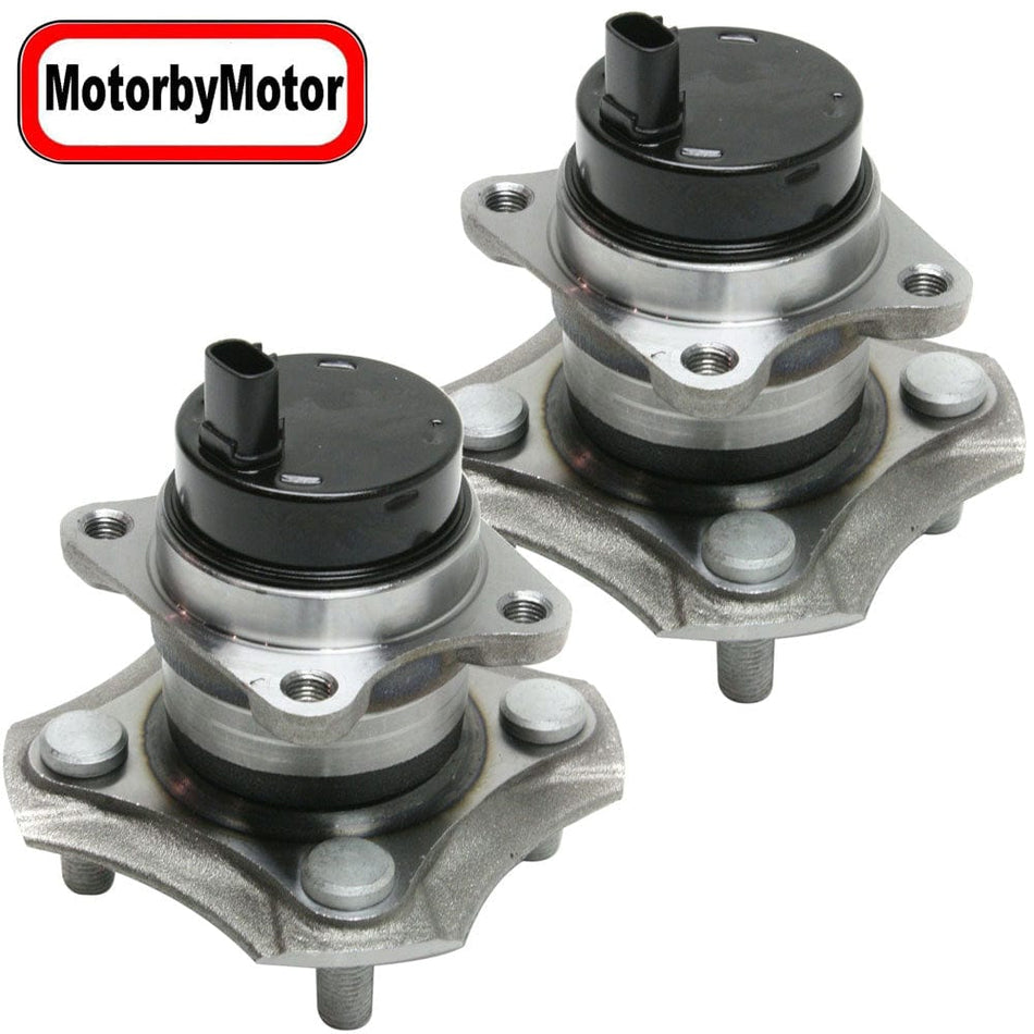 MotorbyMotor 512209 Rear Wheel Bearing & Hub Assembly Fits for 2004-2006 Scion XA, 2004-2006 Scion XB, 2000-2005 Toyota Echo Wheel Hub w/4Lugs w/ABS (2 PACK)