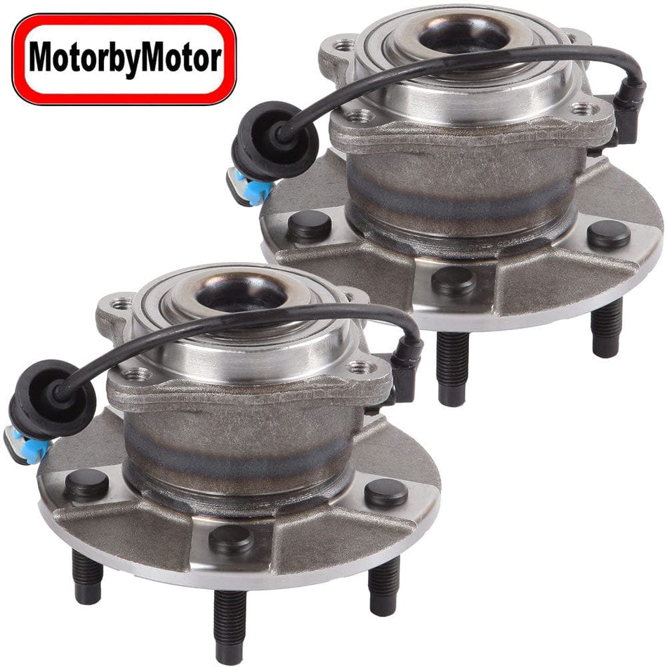 MotorbyMotor 512229 Rear Wheel Bearing & Hub Assembly Fits for 2005-2006 Chevy Equinox, 2006 Pontiac Torrent, 2002-2007 Saturn Vue Wheel Hub w/5 Lugs, w/ABS - 2 PACK