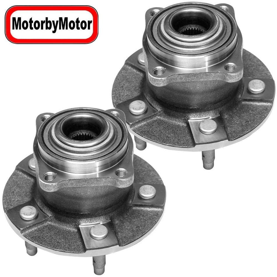 MotorbyMotor 512230 Rear Wheel Bearing and Hub Assembly Fits for  2005 Chevy Equinox, 2006 Pontiac Torrent, 2002-2007 Saturn Vue [5 Lug Non-ABS] - 2 PACK