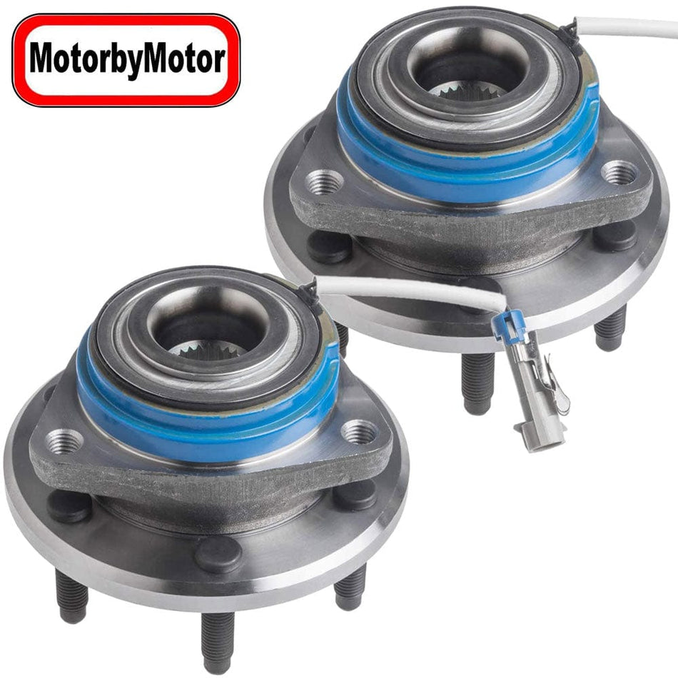MotorbyMotor 512243 Rear Wheel Bearing & Hub Assembly for 2004-2007 Cadillac CTS, 2005-2011 Cadillac STS (RWD), 2004-2009 Cadillac SRX Wheel Hub w/6 Lugs, w/ABS - 2 PACK