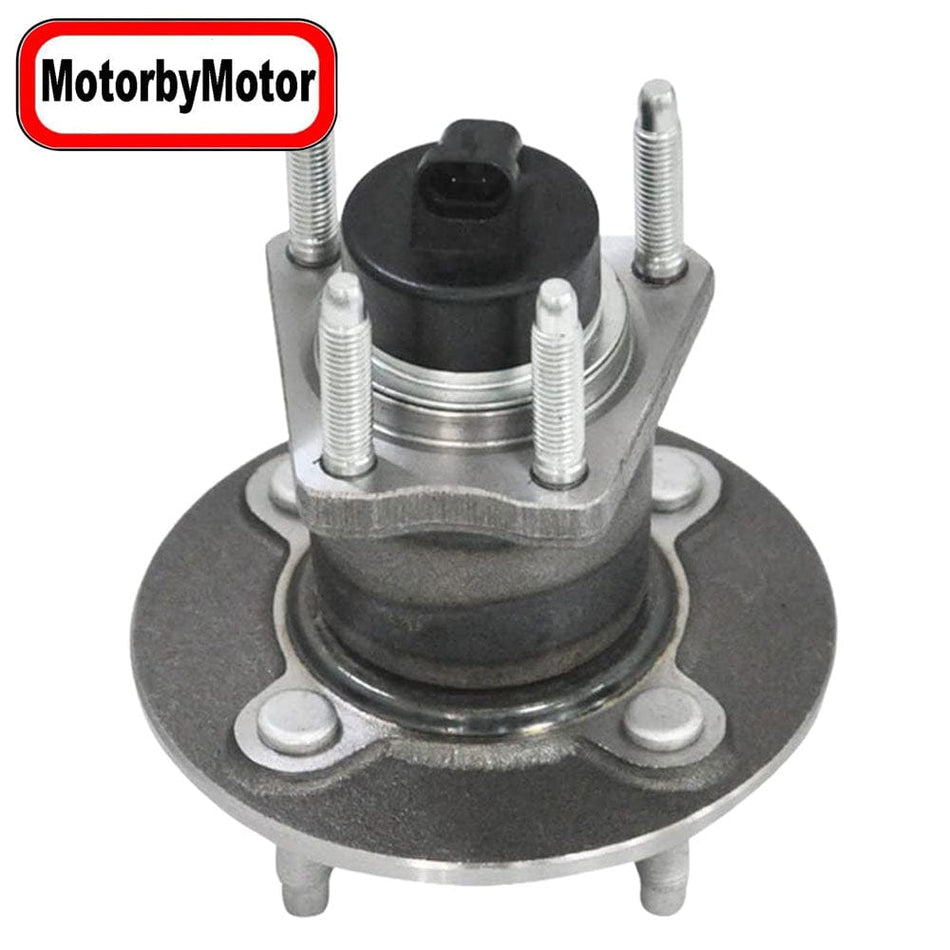 MotorbyMotor 512247 Rear Wheel Bearing & Hub Assembly for Chevy Cobalt, Pontiac G5/Pursuit, Saturn Ion Wheel Hub w/4 Lugs, w/ABS