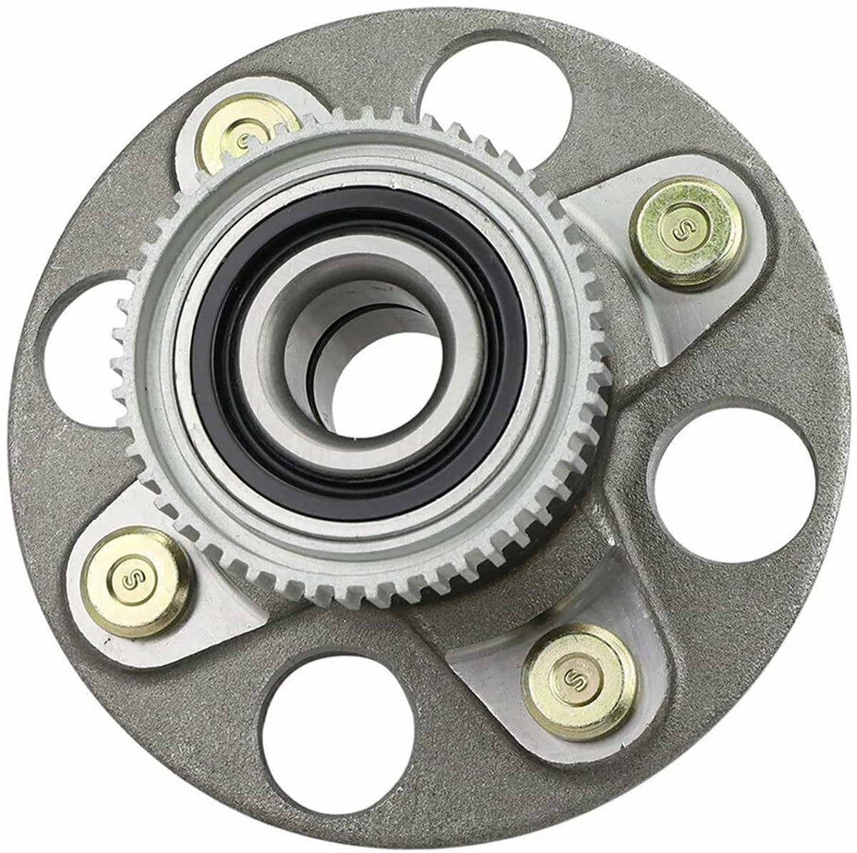 MotorbyMotor 512264 Rear Wheel Bearing and Hub Assembly with 4 Lugs Fits for Honda Insight 2000-2006 Hub Bearing Assembly (ABS Models ONLY)